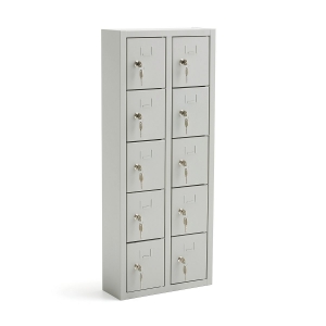 Szafka Na Rzeczy Osobiste Multicube, 10 Skrytek, 1008x412x150 Mm, Jasnoszara