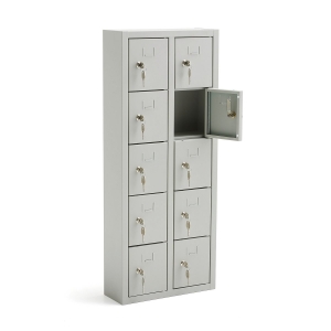 Szafka Na Rzeczy Osobiste Multicube, 10 Skrytek, 1008x412x150 Mm, Jasnoszara