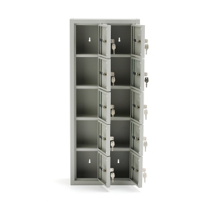 Szafka Na Rzeczy Osobiste Multicube, 10 Skrytek, 1008x412x150 Mm, Jasnoszara