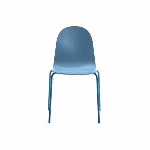 Krzesło Gander, 4 Nogi, Siedzisko 450 Mm, Lakierowany, Niebieski