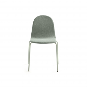 Krzesło Gander, 4 Nogi, Siedzisko 450 Mm, Tkanina, Zielonoszary