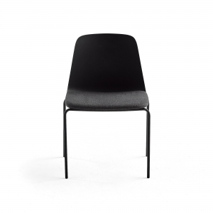 Krzesło Langford proste Nogi, Czarny/antracyt
