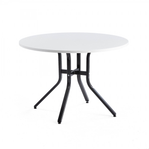 Stół Various, ø1100x740 Mm, Czarny, Biały