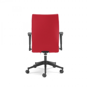 Krzesło Biurowe Milton, Tkanina, Czarny, Czerwony