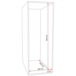Metalowa Szafa Ubraniowa Curve, 2x2 Drzwi, 1740x600x550 Mm, Czerwony