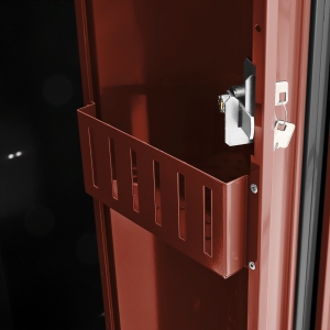 Metalowa Szafa Ubraniowa Curve, Z ławeczką, 3x1 Drzwi, 2120x900x550 Mm, Czerwony