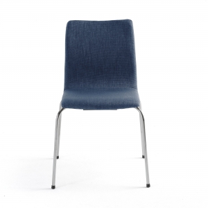 Krzesło Konferencyjne Ottawa tkanina, Niebieski, Chrom