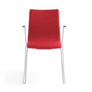 Krzesło Konferencyjne Ottawa, Podłokietniki, Czerwony, Szary