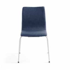 Krzesło Konferencyjne Ottawa tkanina, Niebieski, Biały