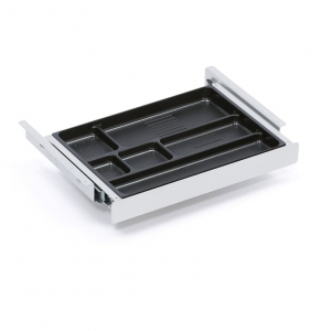 Szuflada Podblatowa, 380x245x42 Mm, Szary Aluminium