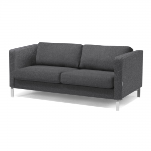 Sofa Do Poczekalni Neo, 3-osobowa, Tkanina Wełniana, Ciemnoszary