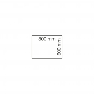 Biurko Modulus, 4 Nogi, 800x600 Mm, Czarna Rama, Biały
