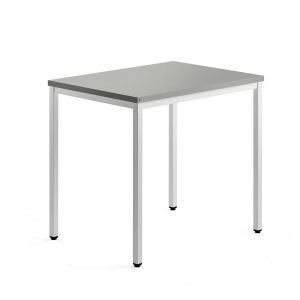 Biurko Dostawka Qbus, 4 Nogi, 800x600 Mm, Biały, Jasnoszary