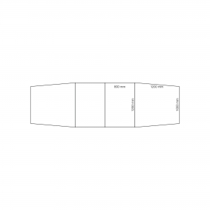 Stół Konferencyjny Modulus 4000x1200 Mm, Rama T, Srebrna Rama, Biały