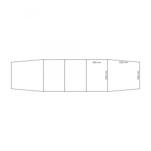 Stół Konferencyjny Modulus 4800x1200 Mm, Rama T, Srebrna Rama, Czarny