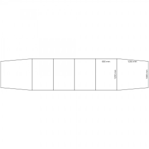 Stół Konferencyjny Modulus 5600x1200 Mm, Rama T, Srebrna Rama, Biały