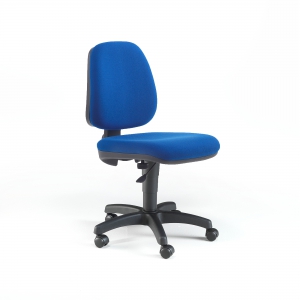 Krzesło Robocze Darwin, Bez Podnóżka, 430-550 Mm, Niebieska Tkanina