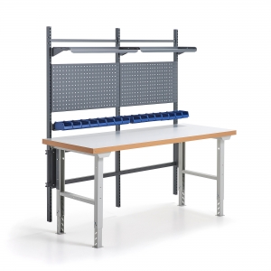 Stół Warsztatowy Z Wyposażeniem Solid Panele Narzędziowe Z Pojemnikami + Półki, 2000x800 Mm, Laminat