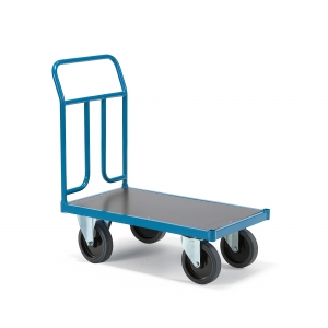 Wózek Platformowy Transfer 1 Burta Stalowa, 900x500 Mm, Guma Elastyczna, Bez Hamulców