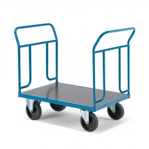 Wózek Platformowy Transfer 2 Burty Stalowe, 1000x700 Mm, Guma Elastyczna, Bez Hamulców
