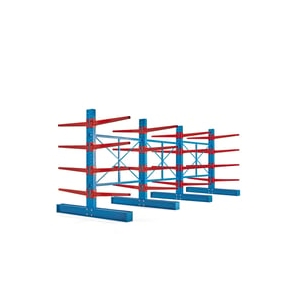 Regał Wspornikowy Expand, 4 Słupy Dwustronne, 32 Ramiona 1000 Mm, 16000 Kg