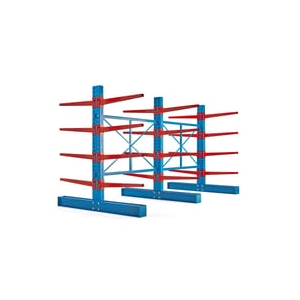 Regał Wspornikowy Expand, 3 Słupy Dwustronne, 24 Ramiona 1000 Mm, 12000 Kg
