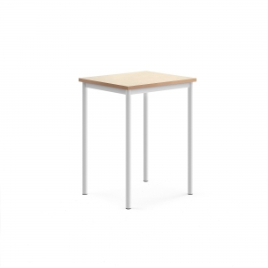 Stół Sonitus, 700x600x900 Mm, Linoleum Beż, Biały