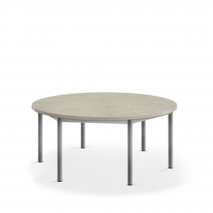 Stół Sonitus, Okrągły, ø1200x500 Mm, Linoleum, Szary