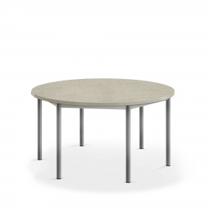 Stół Sonitus, Okrągły, ø1200x600 Mm, Linoleum, Szary