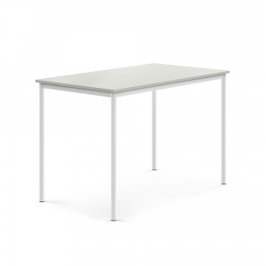 Stół Sonitus, 1400x800x900 Mm, Laminat Szary, Biały