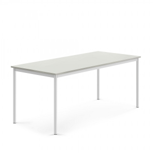 Stół Sonitus, 1800x800x720 Mm, Laminat Szary, Biały
