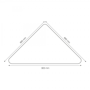 Stół Sonitus Triangel Na Kółkach, 905x605x720 Mm, Biały Hpl, Biały