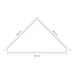 Stół Sonitus Triangel Z Kółkiem, 905x605x720 Mm, Ciemno Szare Linoleum, Biały
