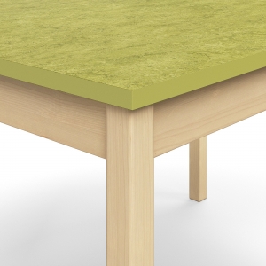 Stół Decibel, 1200x700x720 Mm, Linoleum Zielony, Brzoza