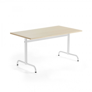 Stół Plural 1400x700x720 Mm, Hpl, Brzoza, Biały