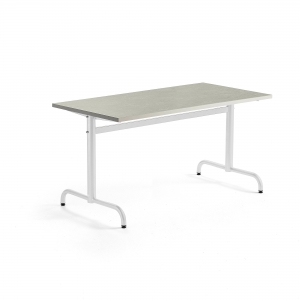 Stół Plural 1400x700x720 Mm, Linoleum, Szary, Biały