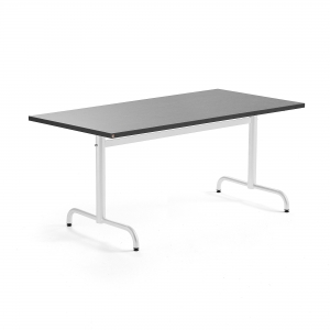 Stół Plural 1400x800x720 Mm, Linoleum, Ciemnoszary, Biały