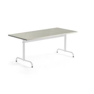 Stół Plural 1600x800x720 Mm, Linoleum, Szary, Biały