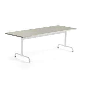 Stół Plural 1800x800x720 Mm, Linoleum, Szary, Biały