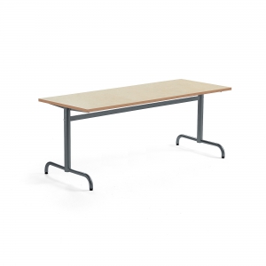 Stół Plural 1800x700x720 Mm, Linoleum, Beżowy, Antracyt