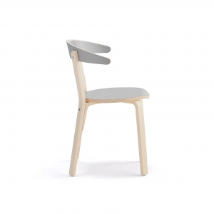 Drewniane Krzesło Do Stołówki Linus 450 Mm, Szary Laminat