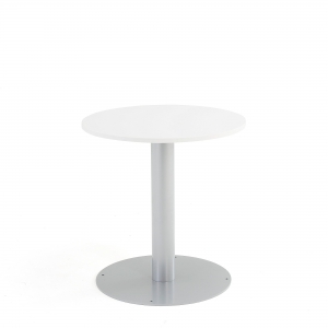 Stół Na Filarze, ø700x720 Mm, Biały