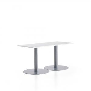 Stół Alva 1400x700x720 Mm, Srebrny, Biały