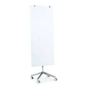 Szklana Tablica Suchościeralna Stella, Na Kółkach, 650x1575 Mm, Biały
