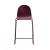 Krzesło Barowe Gander, Płozy, Siedzisko 630 Mm, Lakierowany, Ciemnoczerwony