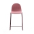 Krzesło Barowe Gander płozy, Siedzisko 630 Mm, Tkanina, Ciemnoczerwony