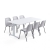 Zestaw Mebli Sanna + Sierra 1 Stół I 6 Krzeseł, Szary/czarny