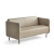 Sofa Clear Z ładowarką Usb, 2-osobowa, Skóra Ekologiczna, Taupe