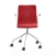 Krzesło Konferencyjne Ottawa, Na Kółkach, Podłokietniki, Czerwona Tkanina, Biały
