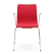 Krzesło Konferencyjne Ottawa, Podłokietniki, Czerwony, Chrom